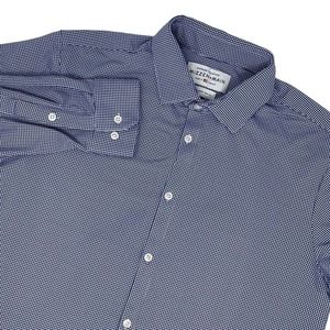 Mizzen+Main Blue Checkered Dress Shirt